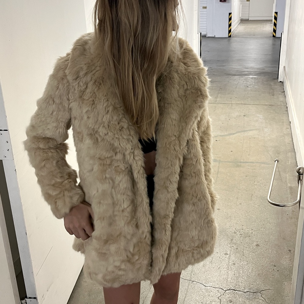 Lovely Zara Outerwear Faux Fur Coat Like New!